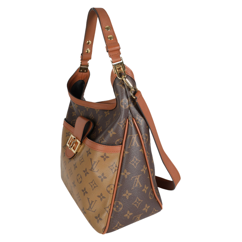 

Louis Vuitton Monogram Reverse Canvas Dauphine Hobo MM Bag, Beige