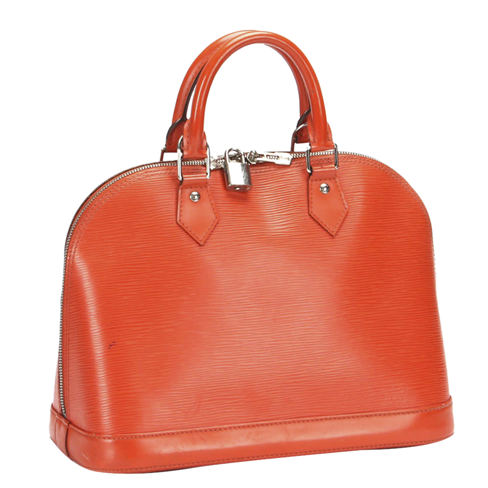 

Louis Vuitton Red Epi Leather Alma PM Bag