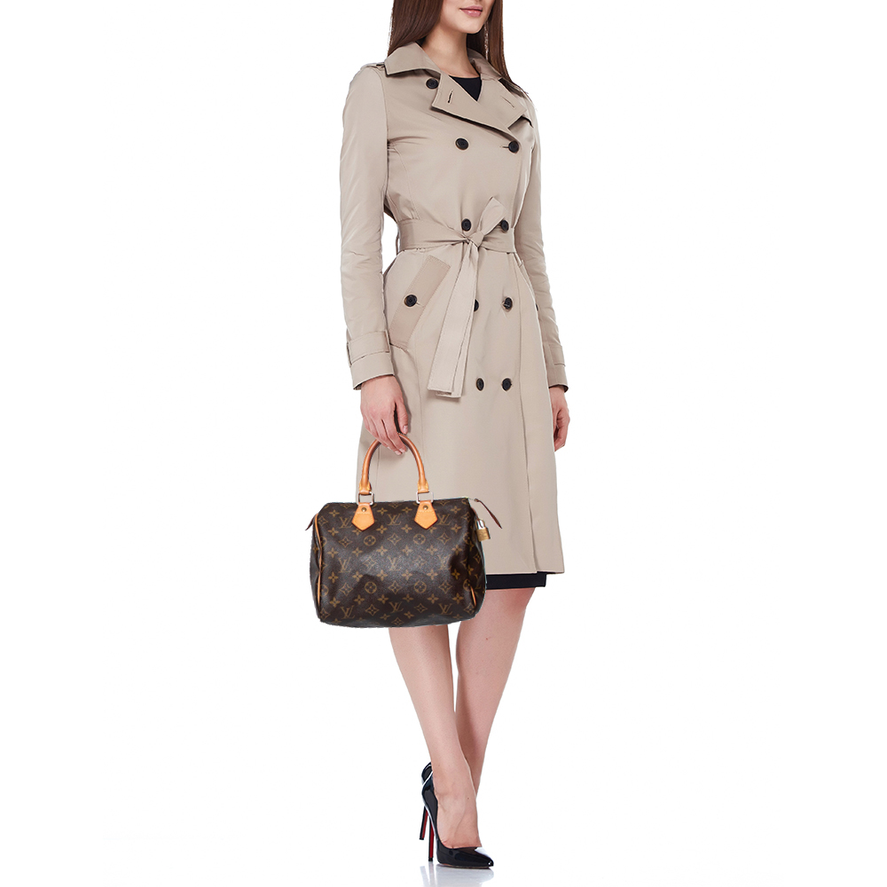 

Louis Vuitton Monogram Canvas and Leather Speedy 25 Bag, Brown
