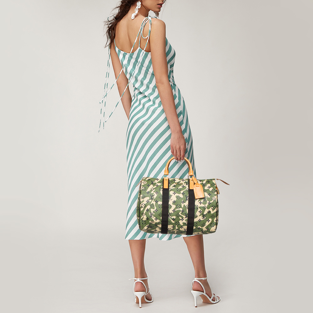 

Louis Vuitton Monogramouflage Canvas Limited Edition Speedy 35 Bag, Green