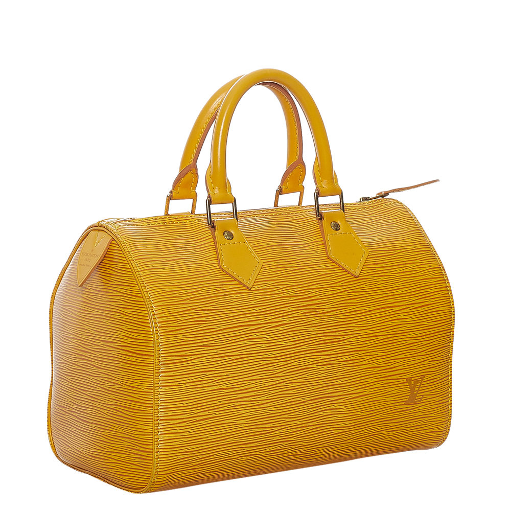

Louis Vuitton Yellow Epi Leather Speedy 30 Satchel Bag