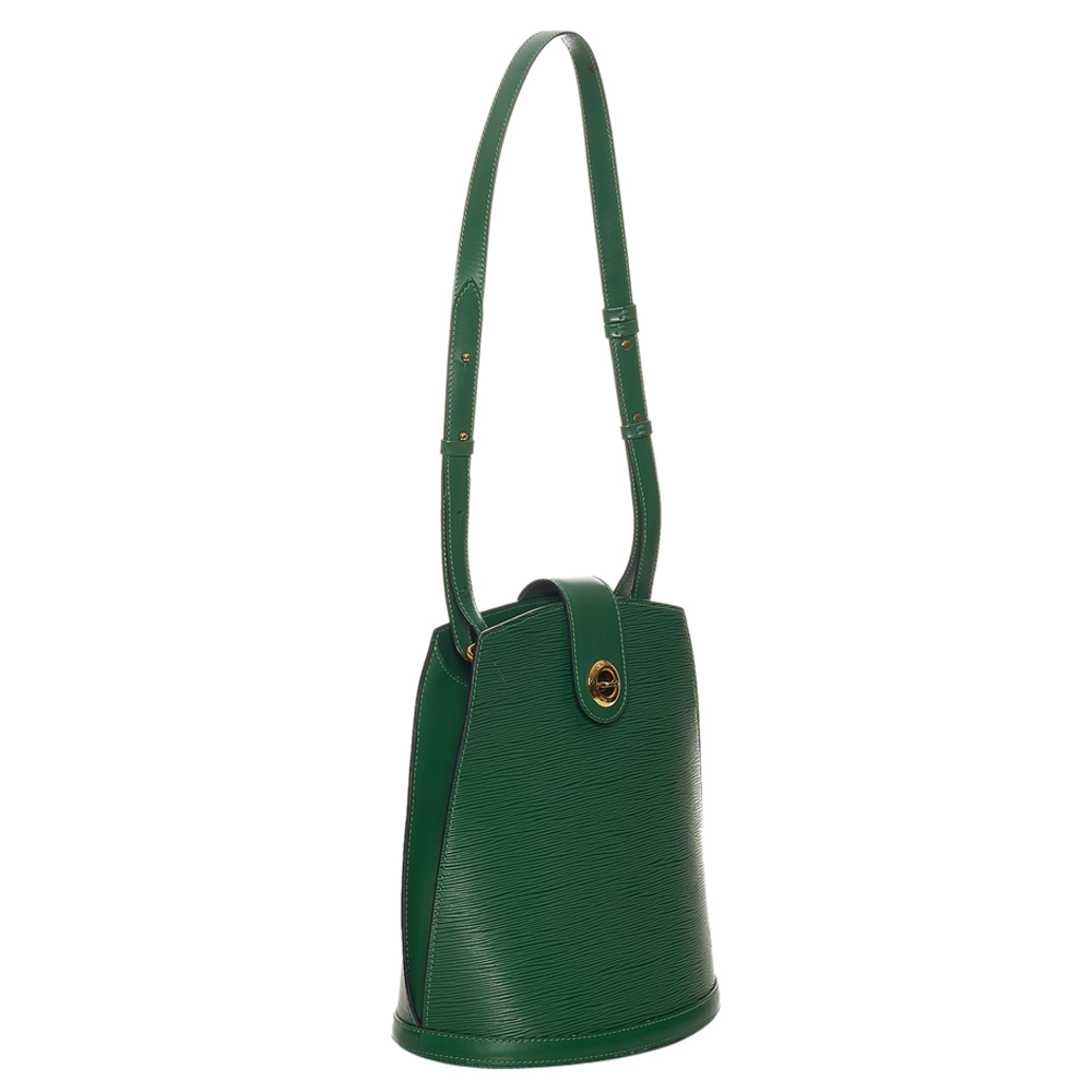 

Louis Vuitton Green Epi Leather Cluny Bag