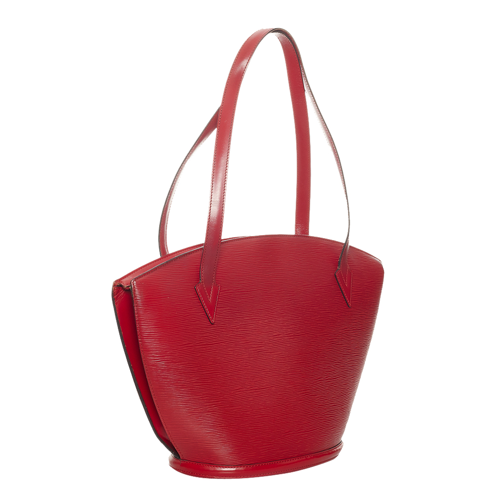 

Louis Vuitton Red Epi Leather Saint Jacques GM Shoulder Bag