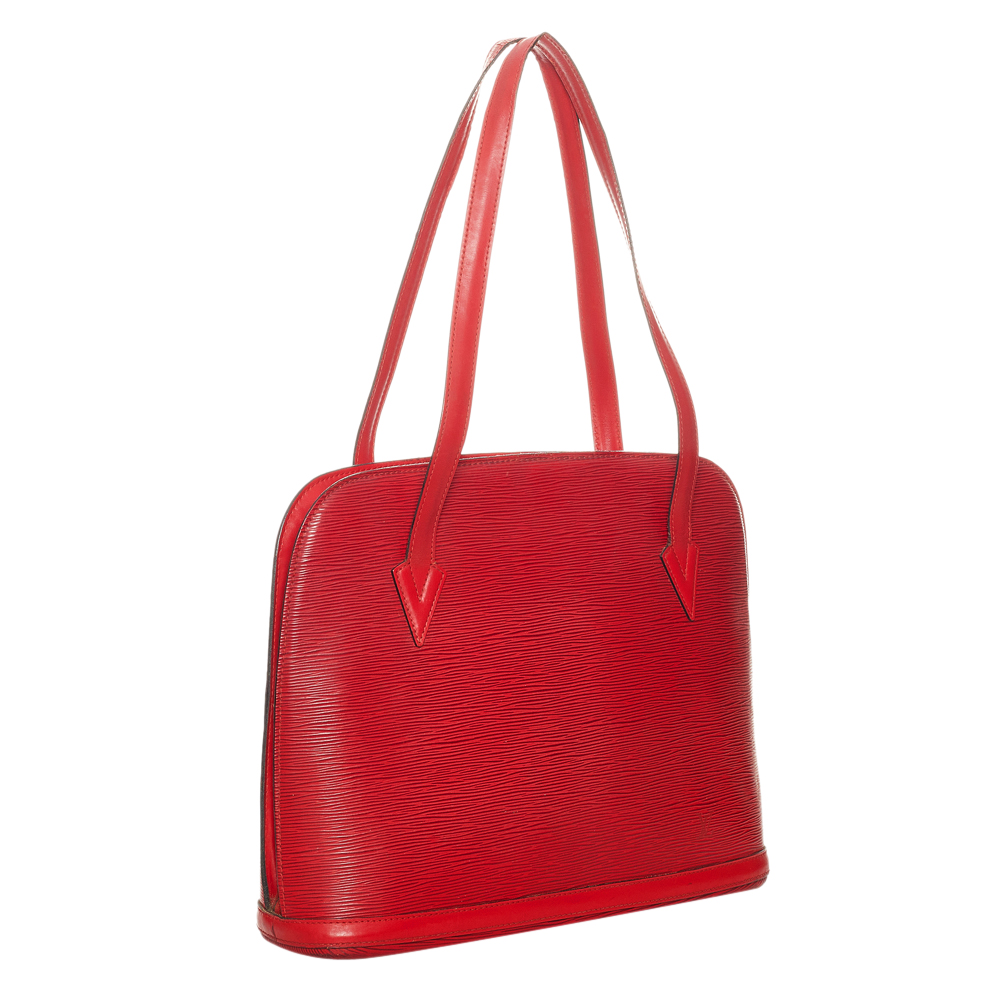 

Louis Vuitton Red Epi Leather Lussac Bag
