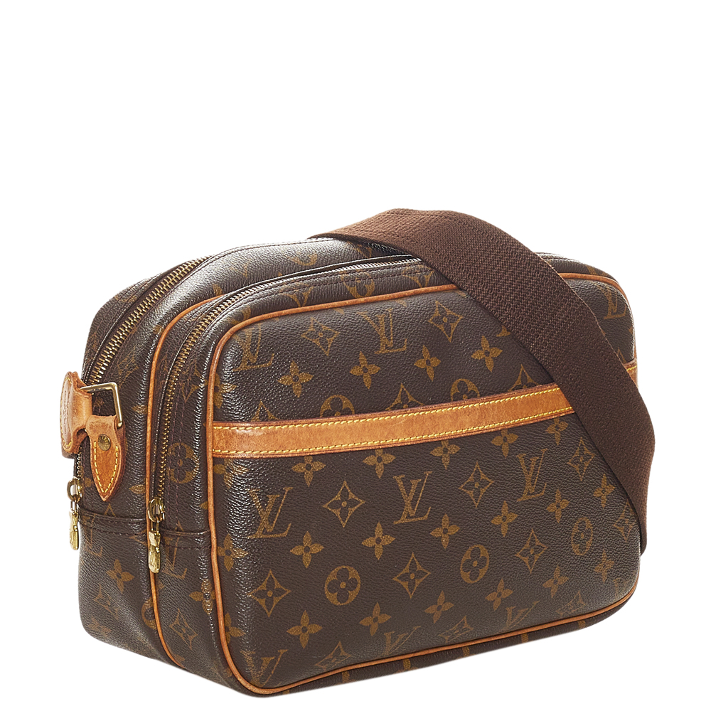 

Louis Vuitton Monogram Canvas Reporter PM Bag, Brown