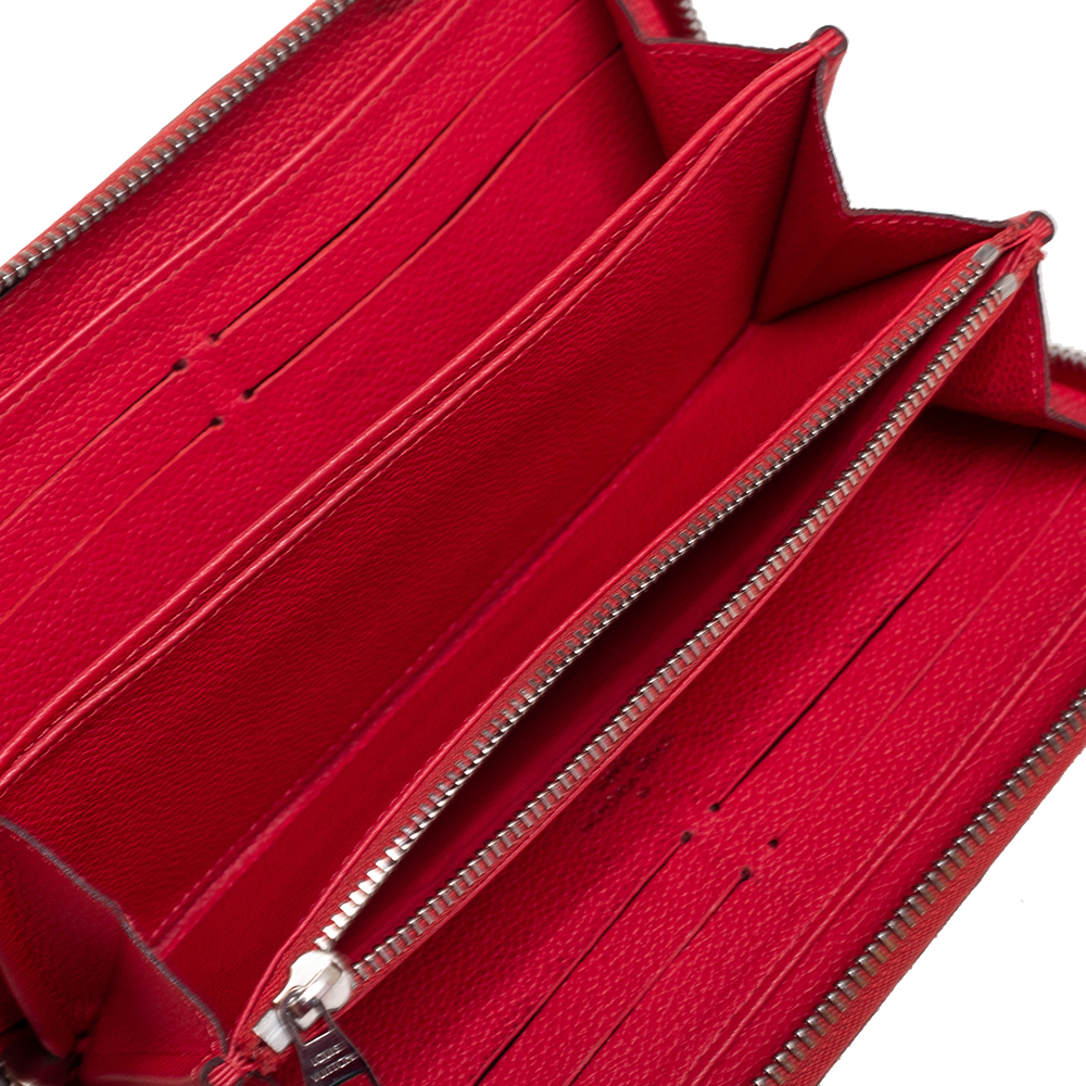 

Louis Vuitton Red Monogram Empreinte Leather Zippy Wallet
