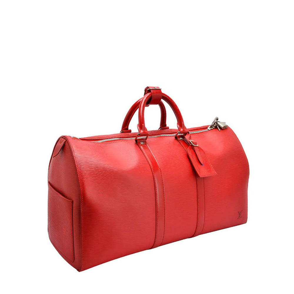 

Louis Vuitton Red Epi Leather Keepall 45