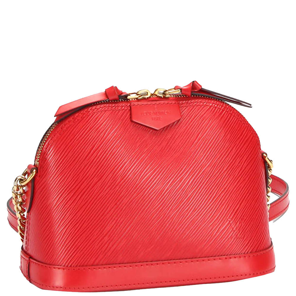 

Louis Vuitton Red Epi Leather Alma BB Bag