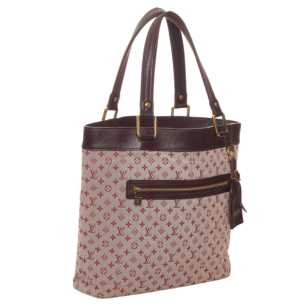 

Louis Vuitton Pink Monogram Mini Lin Canvas Lucille GM Bag