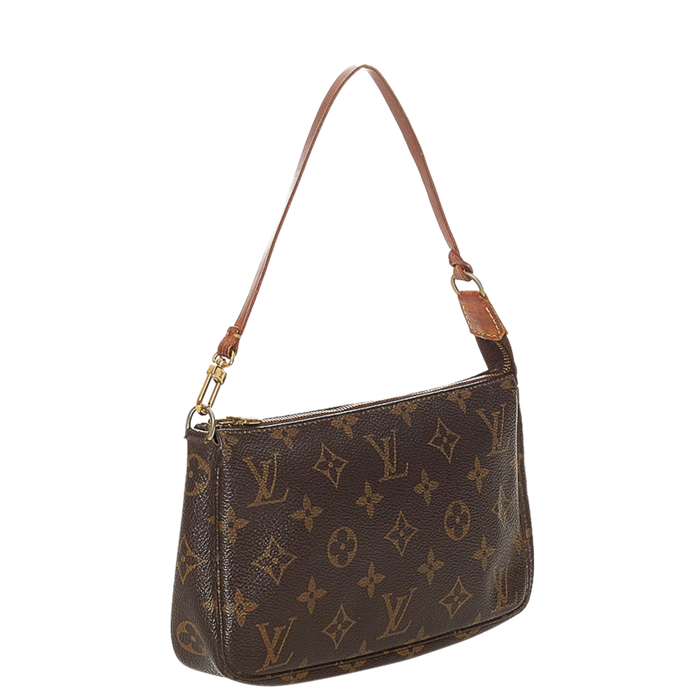 

Louis Vuitton Monogram Canvas Pochette Accessoires Bag, Brown