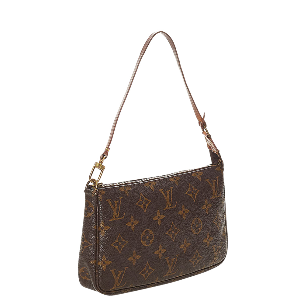 

Louis Vuitton Monogram Canvas Pochette Accessoires Bag, Brown