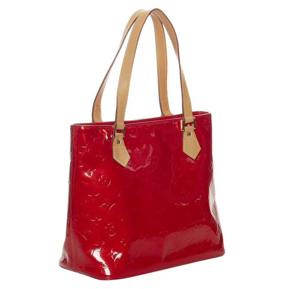 

Louis Vuitton Red Vernis Leather Houston Tote Bag