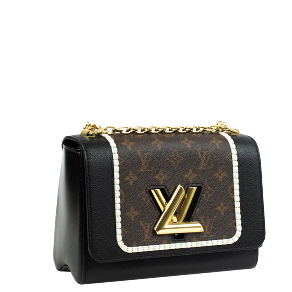 

Louis Vuitton Monogram Canvas Twist Braided Shoulder Bag, Black