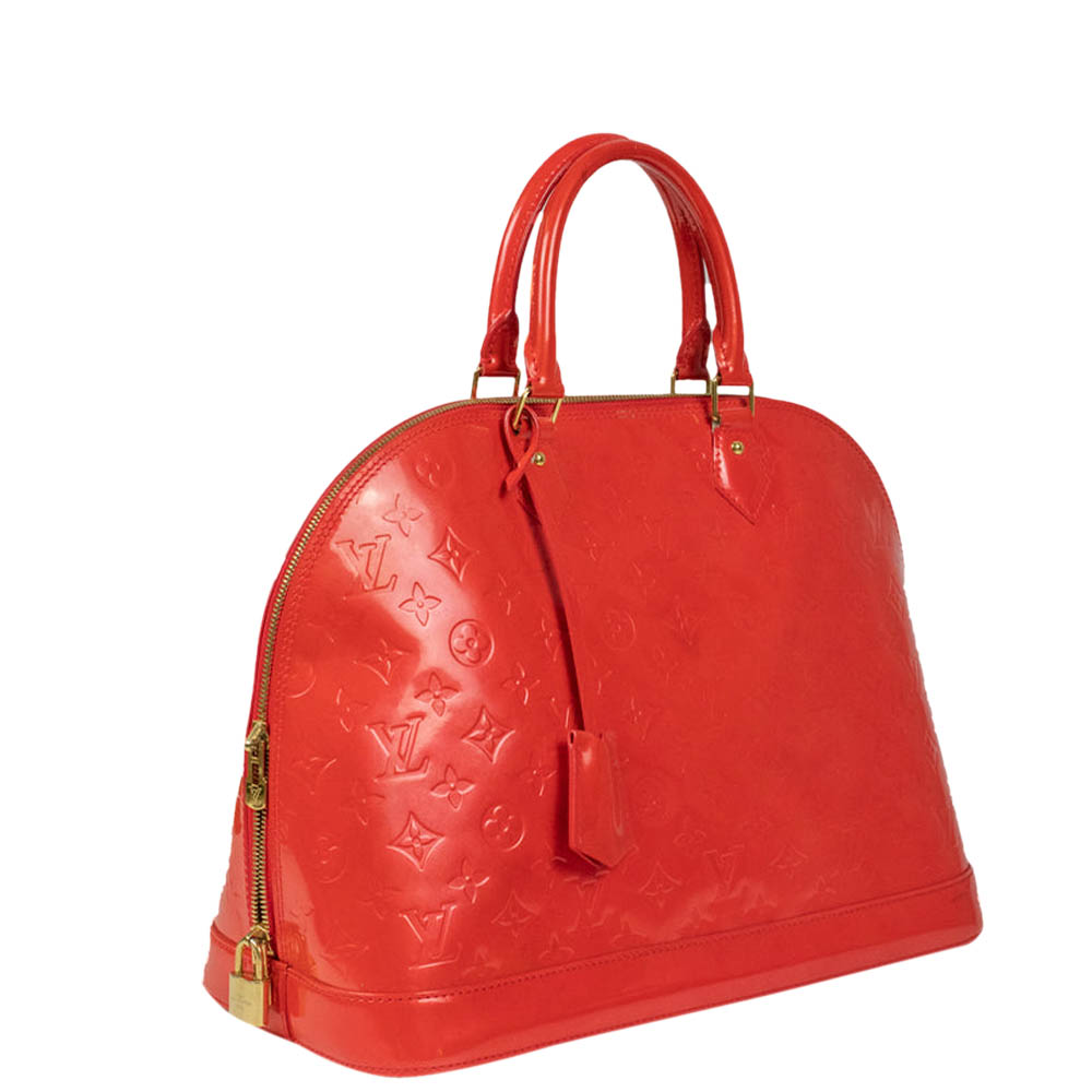 

Louis Vuitton Red Monogram Vernis Alma Bag