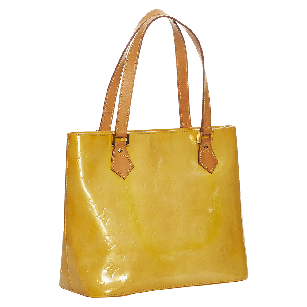 

Louis Vuitton Yellow Monogram Vernis Houston Bag