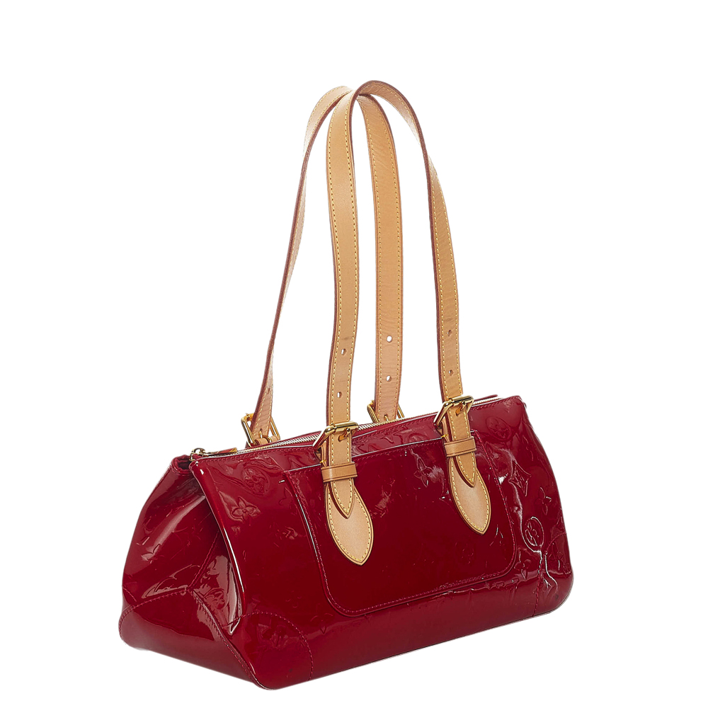 

Louis Vuitton Red Monogram Vernis Rosewood Avenue Bag