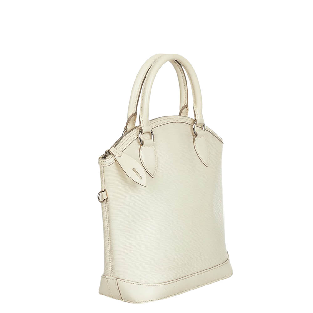 

Louis Vuitton White Epi Leather Lockit Vertical Bag