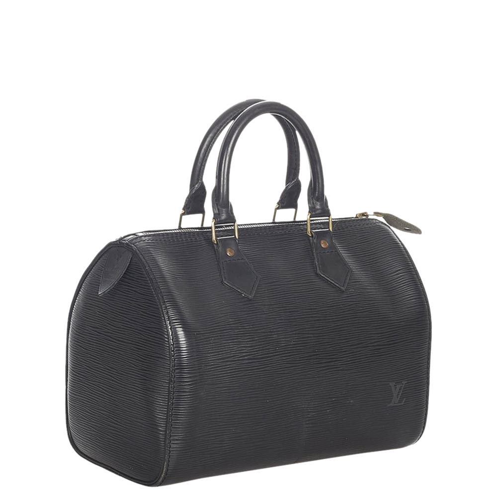 

Louis Vuitton Black Epi Leather Speedy 25 Bag