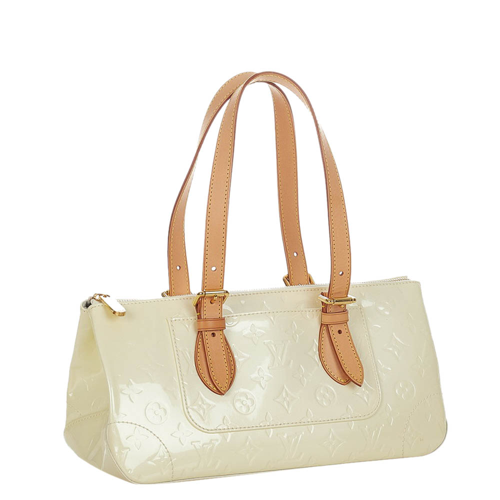 

Louis Vuitton White Monogram Vernis Rosewood Avenue Bag