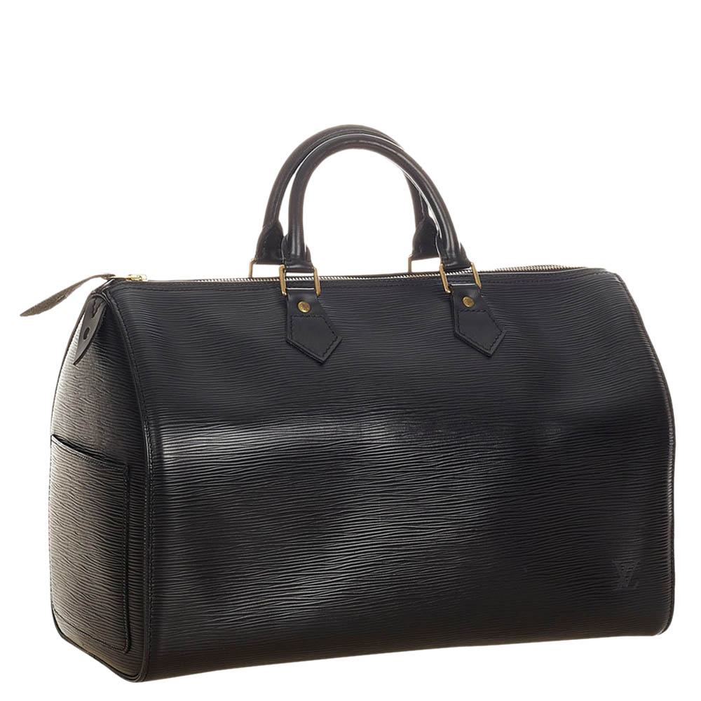 

Louis Vuitton Black Epi Leather Speedy 35 Bag