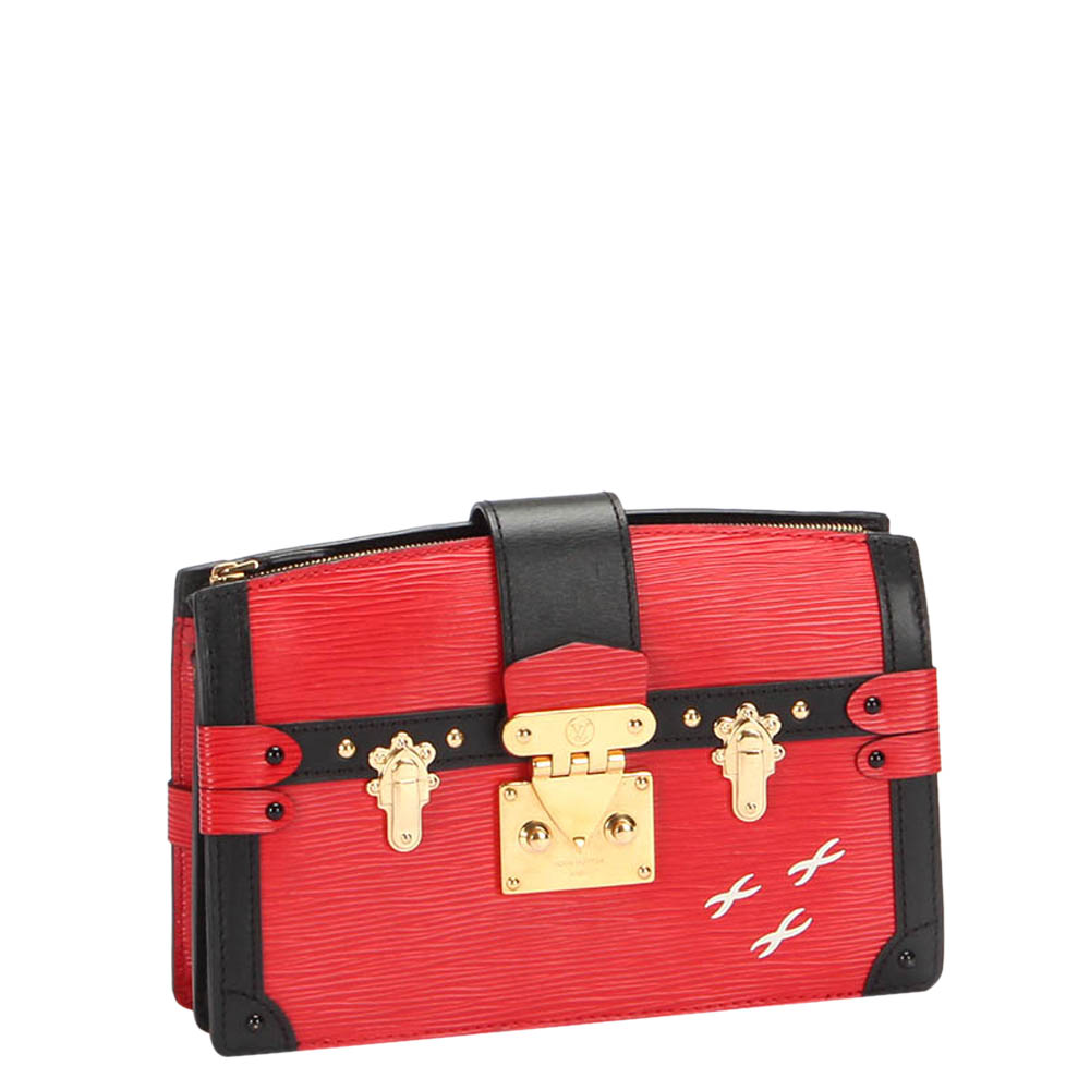 

Louis Vuitton Red Epi Leather Trunk Clutch