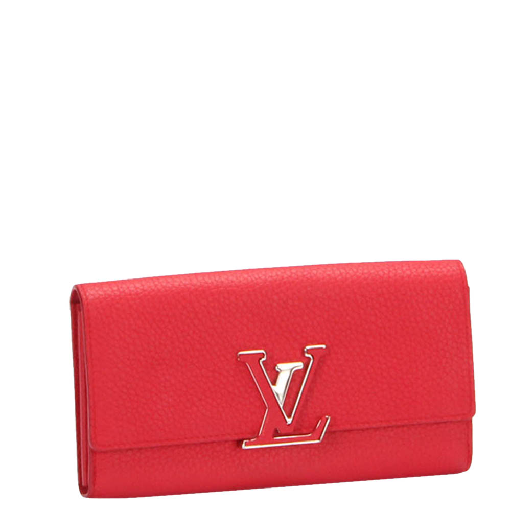 

Louis Vuitton Red Taurillon Leather Capucines Wallet
