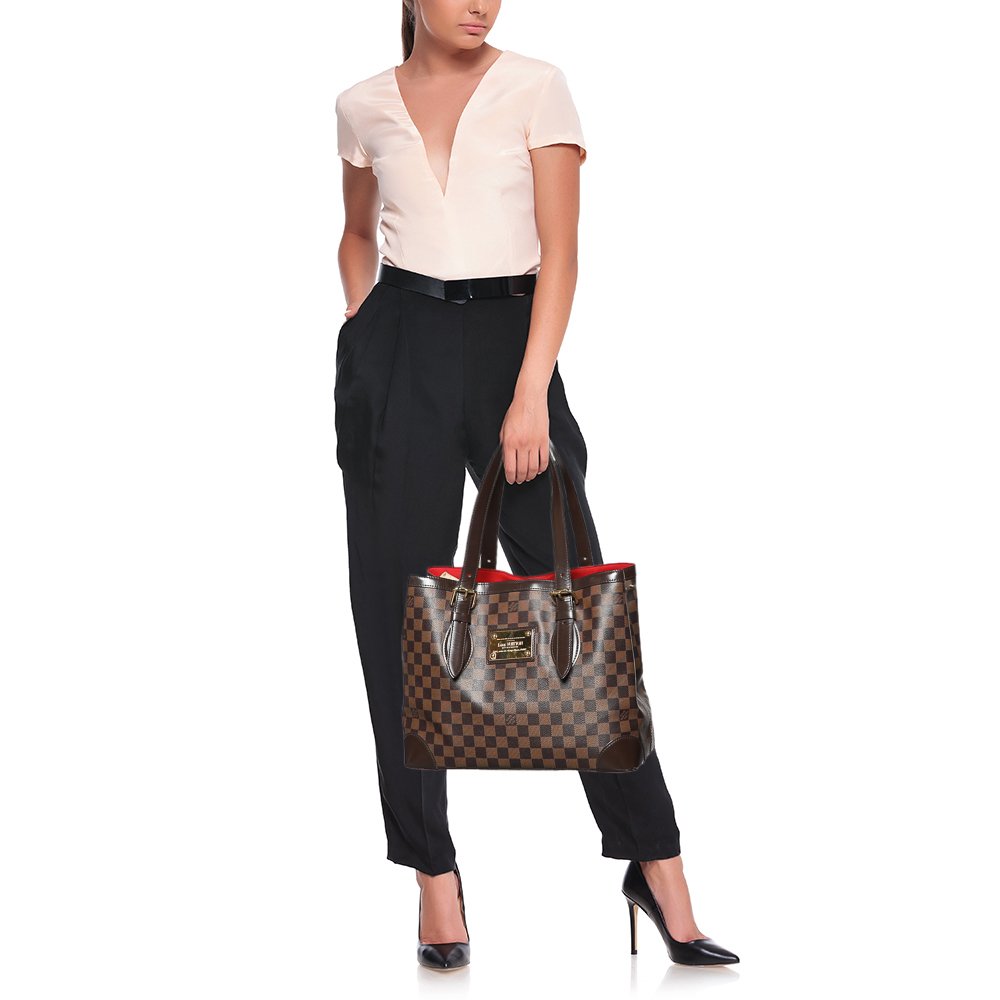 

Louis Vuitton Damier Ebene Canvas Hampstead MM Bag, Brown