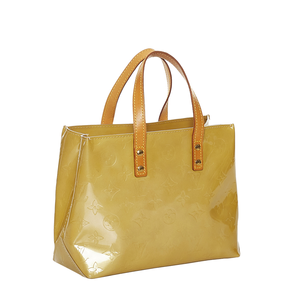 

Louis Vuitton Yellow Monogram Vernis Reade PM Bag, Brown