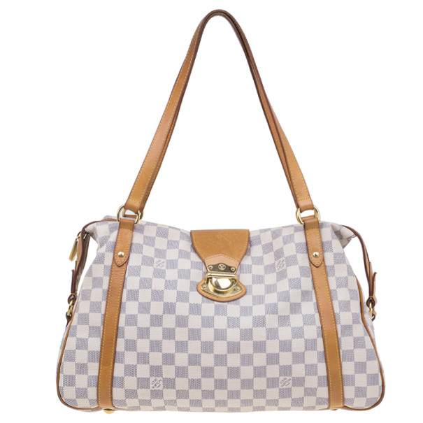 Pre Owned حقيبة لوي فيتون ستريسا كانفاس داميير أزرق GM