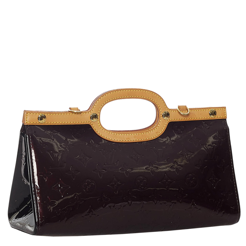

Louis Vuitton Purple Vernis Leather Roxbury Drive Satchel Bag, Brown