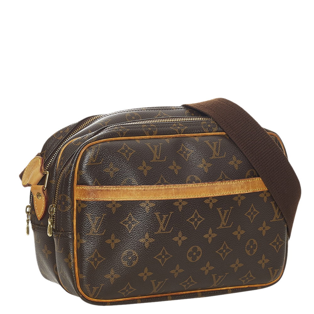 

Louis Vuitton Monogram Canvas Reporter PM Bag, Brown