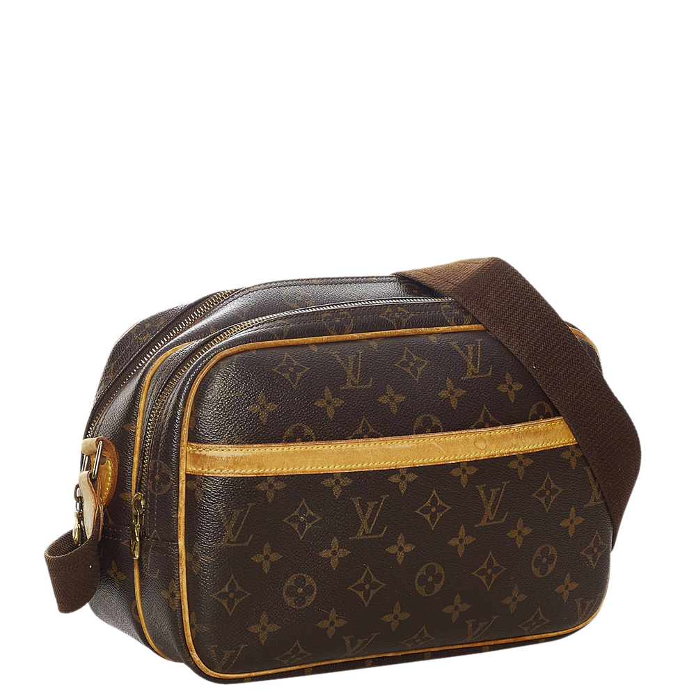 

Louis Vuitton Monogram Canvas Reporter PM Bag, Brown