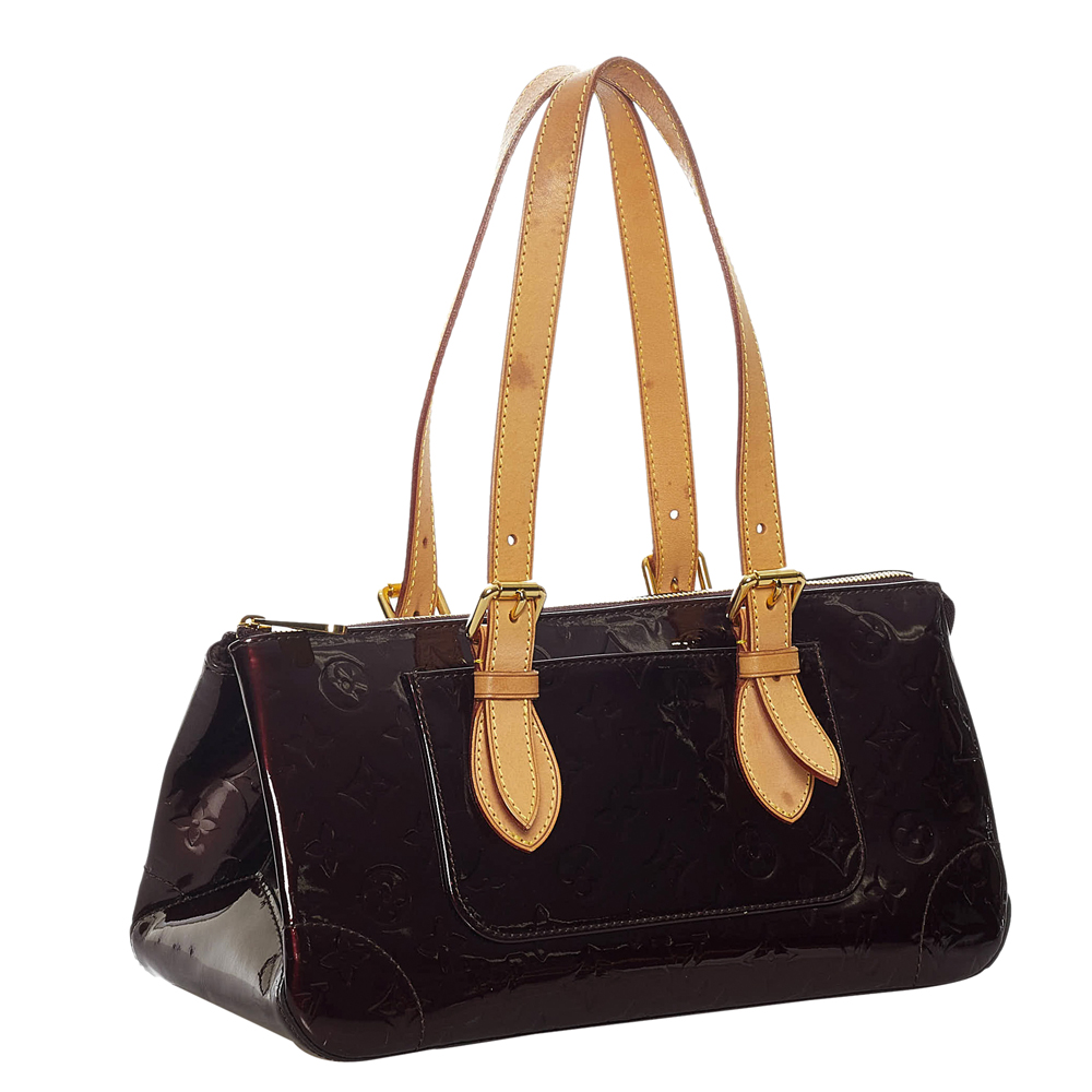 

Louis Vuitton Brown Monogram Vernis Rosewood Avenue Bag