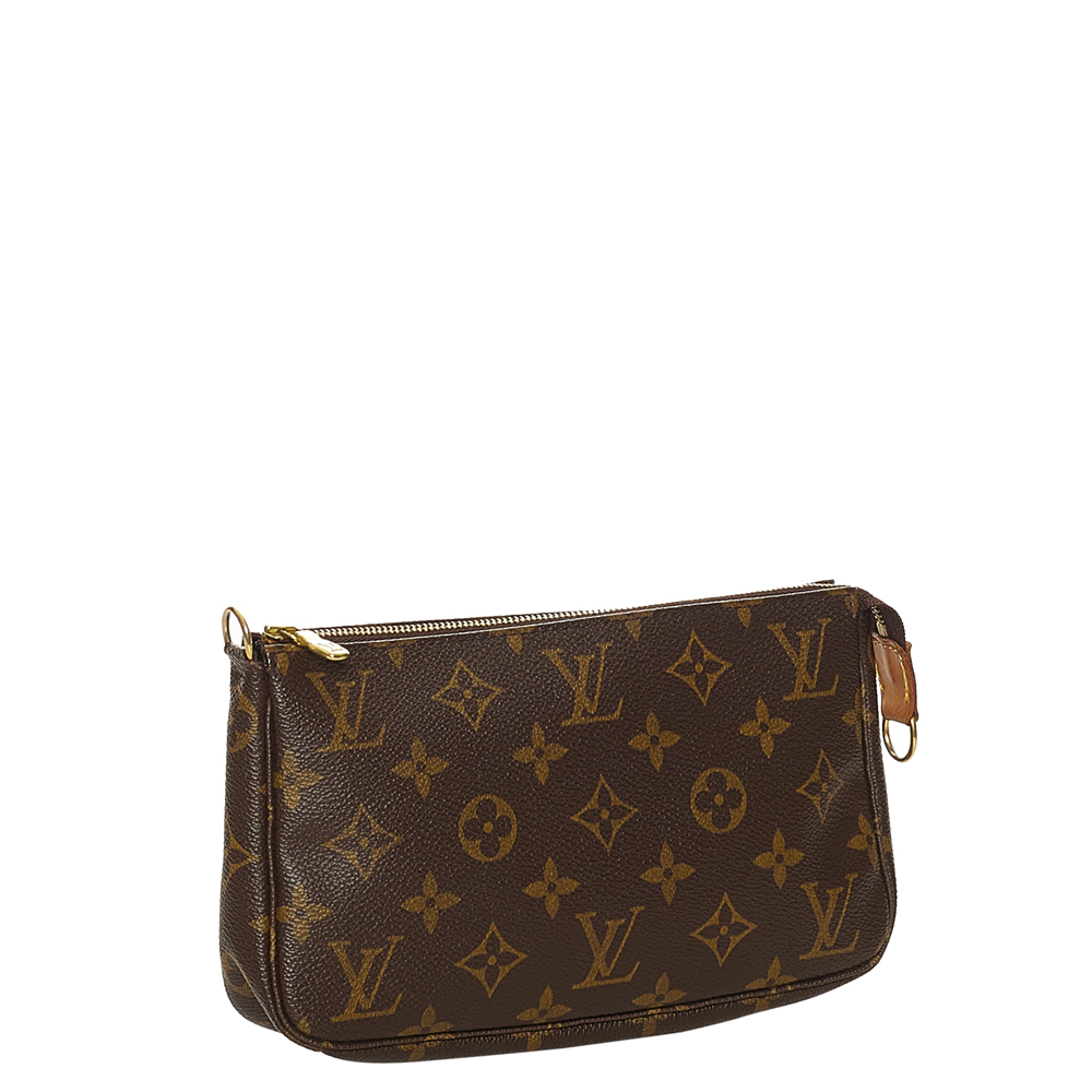 

Louis Vuitton Monogram Canvas Pochette Accessoires Bag, Brown