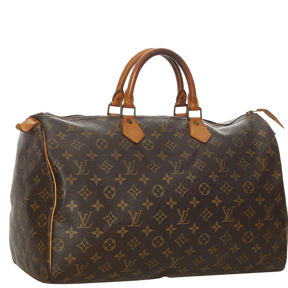

Louis Vuitton Brown Monogram Canvas Speedy 40 Top Handle Bag