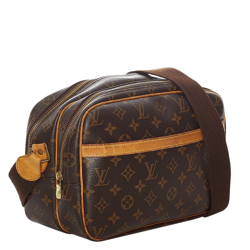 

Louis Vuitton Monogram Canvas Reporter PM Bag, Brown