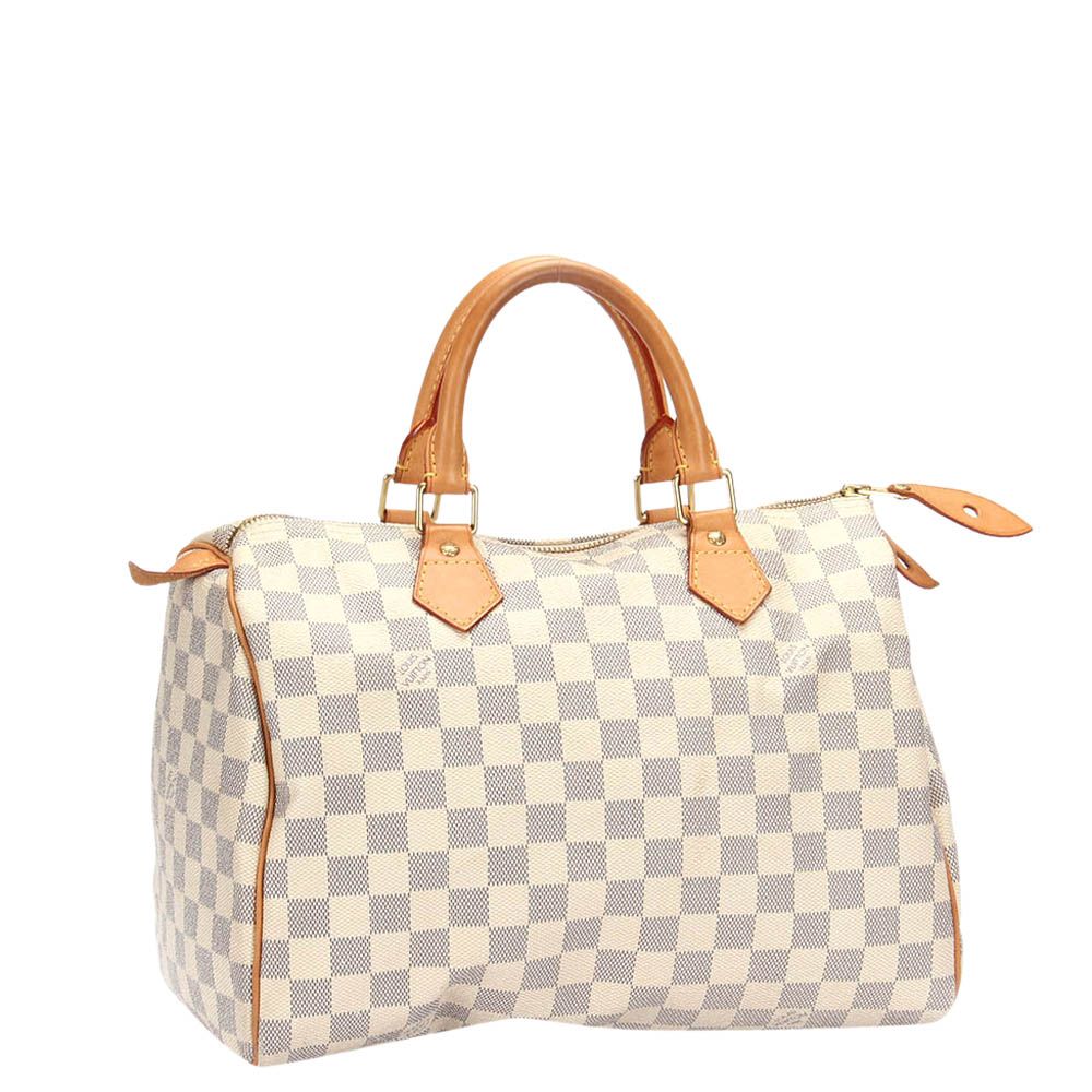 

Louis Vuitton White Damier Azur Canvas Speedy 30 bag