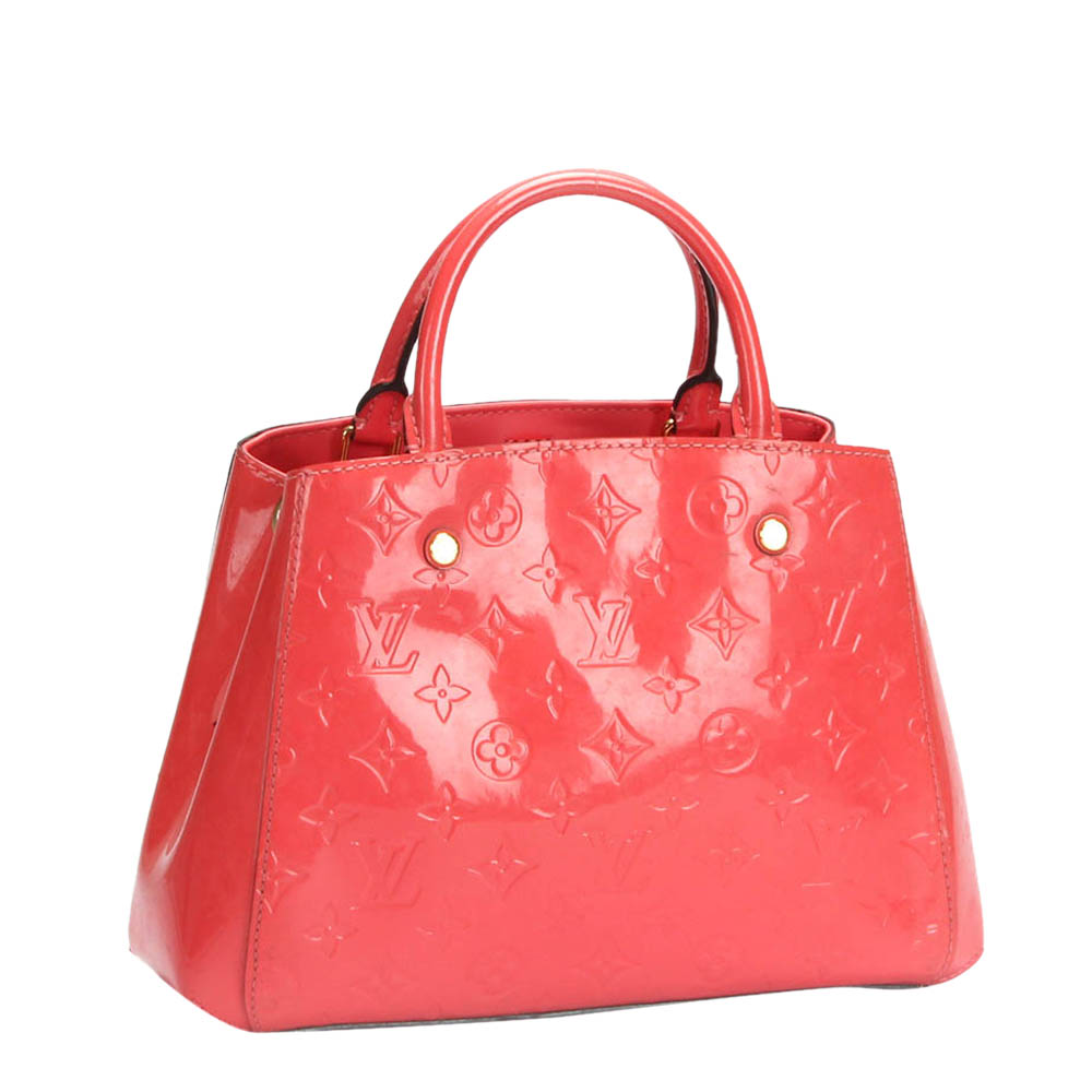 

Louis Vuitton Red Monogram Vernis Montaigne MM Bag