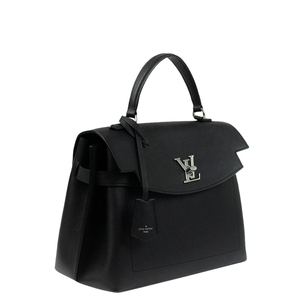 

Louis Vuitton Black Leather Lockme Ever Top Handle Bag