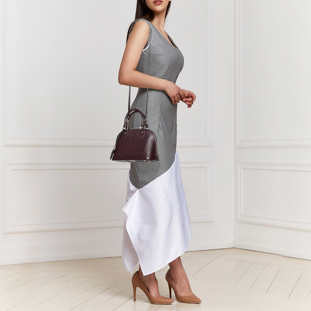 

Louis Vuitton Bordeaux Epi Leather Alma BB Bag, Burgundy