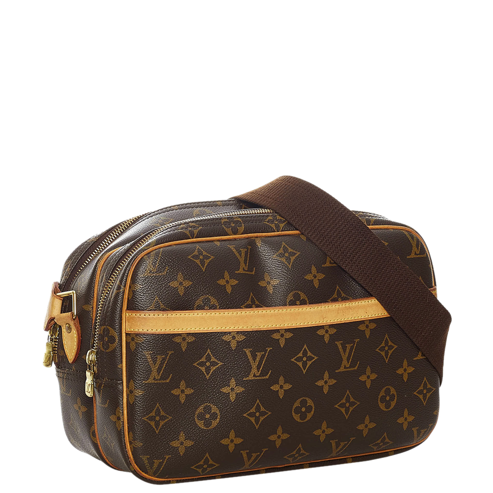 

Louis Vuitton Monogram Canvas Reporter PM Bag, Brown