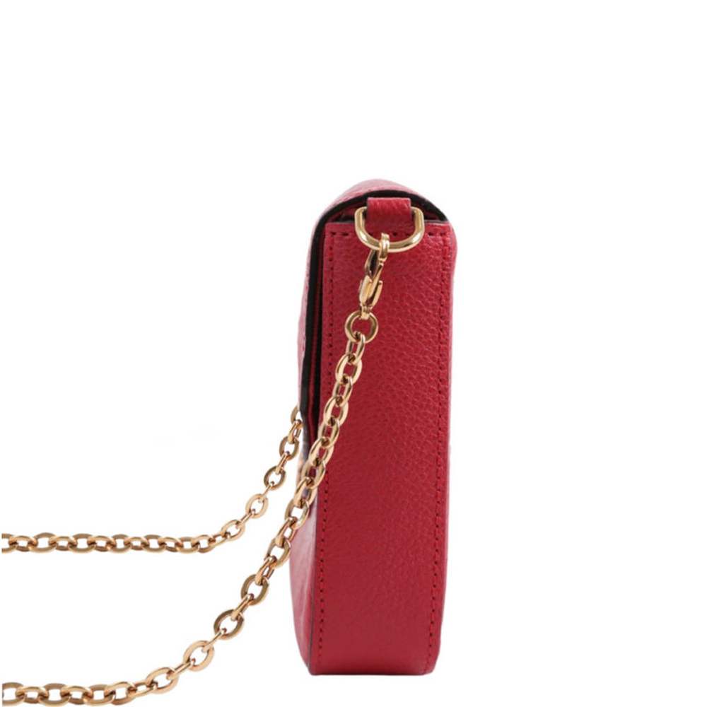 

Louis Vuitton Red Monogram Empreinte Leather Felicie Pochette Bag