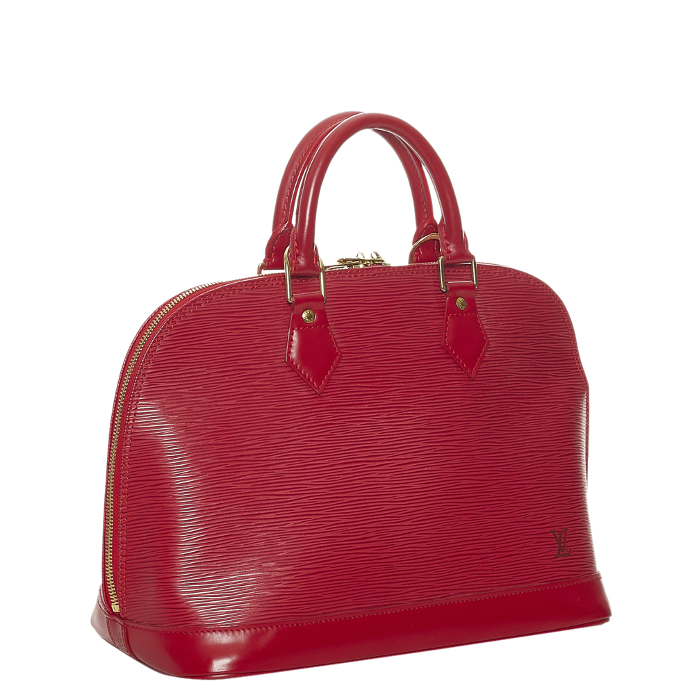 

Louis Vuitton Red Epi Leather Alma PM Bag