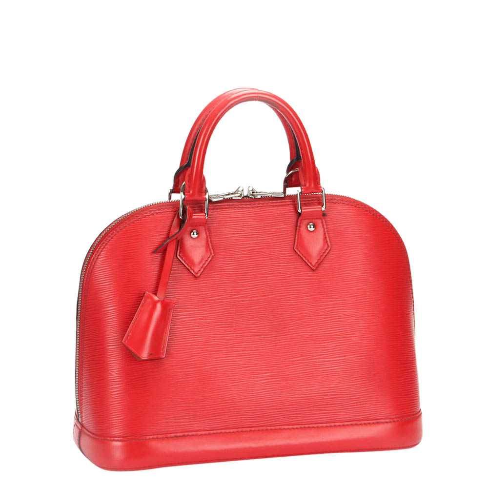 

Louis Vuitton Red Epi Leather Alma PM Bag