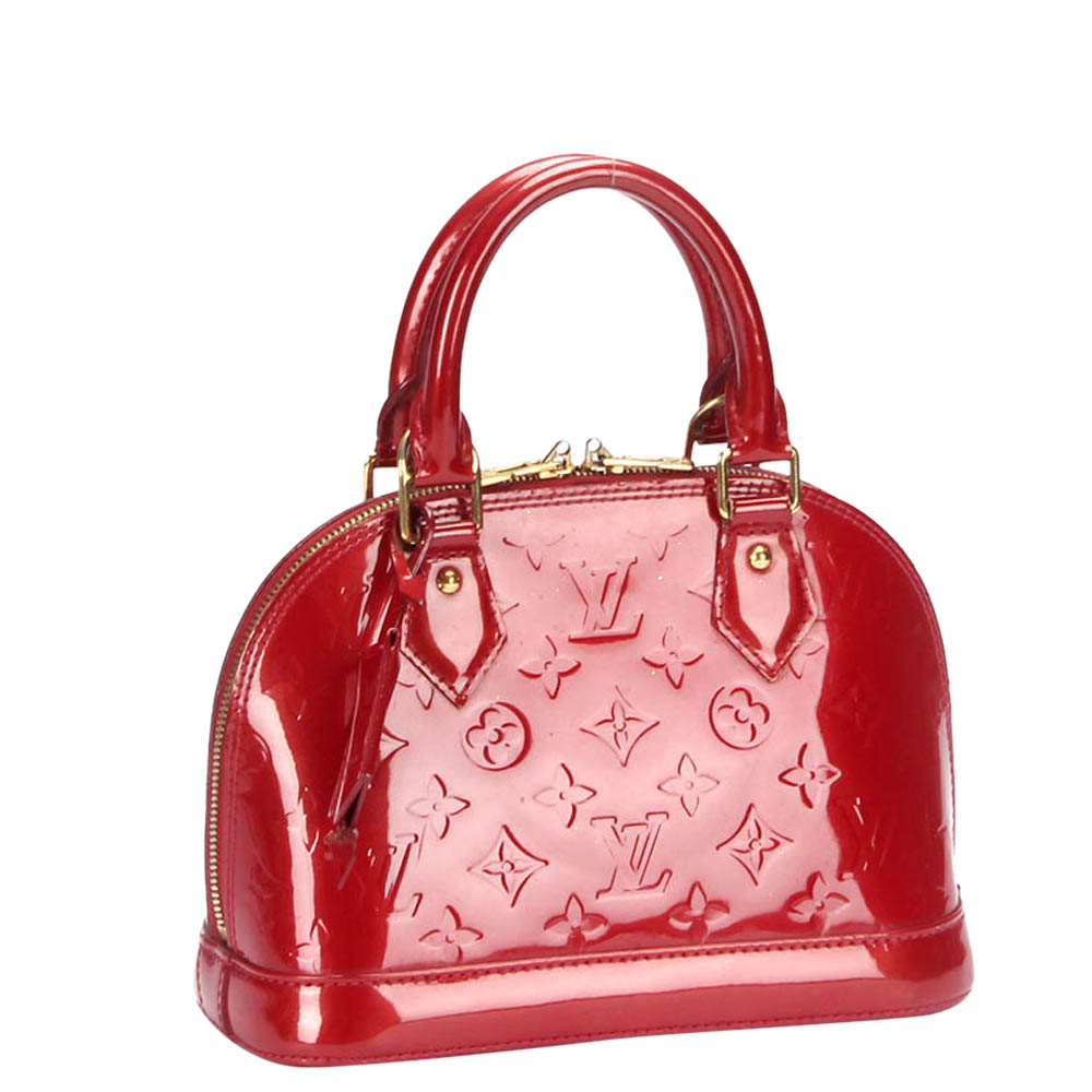 

Louis Vuitton Red Monogram Vernis Alma BB Bag