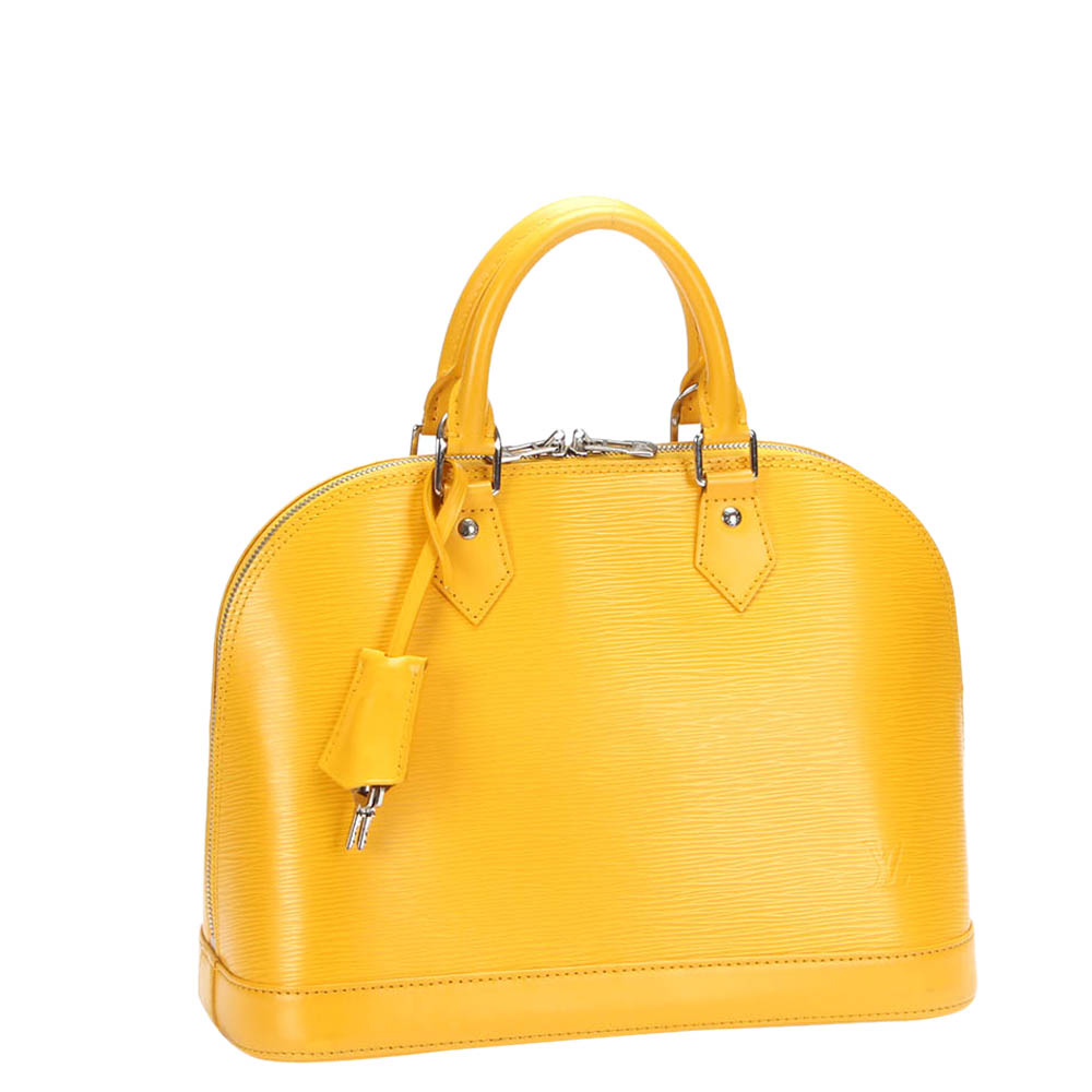 

Louis Vuitton Yellow Epi Leather Alma PM Bag