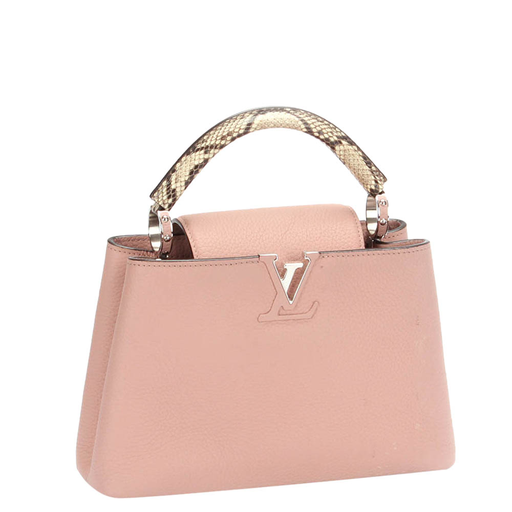 

Louis Vuitton Pink Python-Trimmed Taurillon Leather Capucines BB