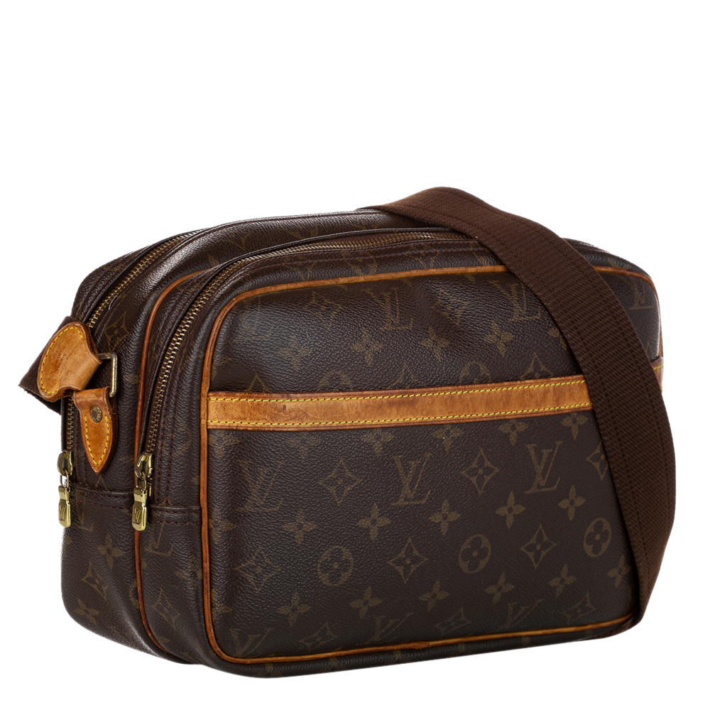 

Louis Vuitton Monogram Canvas Reporter PM Bag, Brown