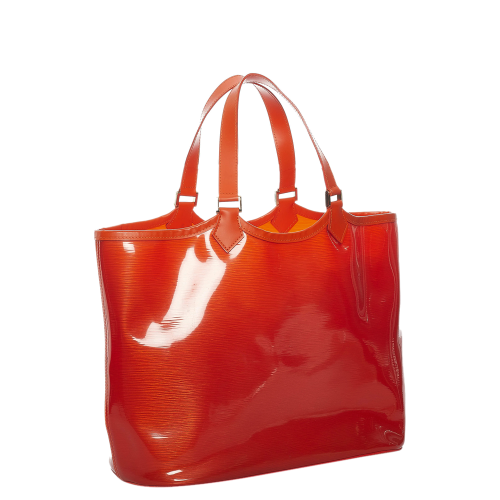 

Louis Vuitton Red Plastic PVC Plage Lagoon Tote Bag