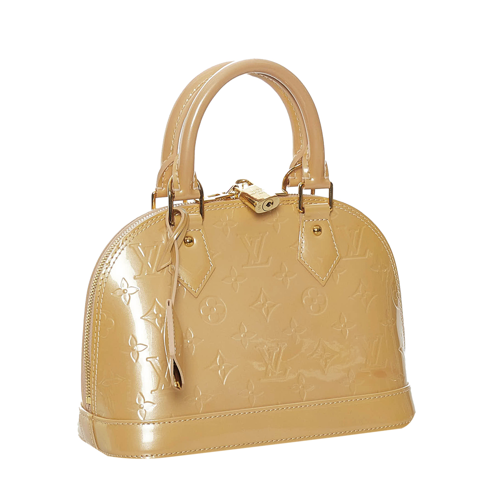 

Louis Vuitton Beige Monogram Vernis Alma BB Bag